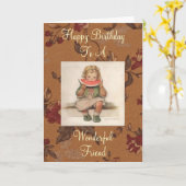 Wunderbare Vintage Geburtstagskarte Karte (Gelbe Blume)