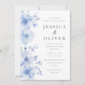 Wunderbare Wasserfarbenprägung Einladung (Vorderseite)