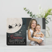 Wunderbare Weihnachtsfotokarte Feiertagskarte (Stehend Vorderseite)