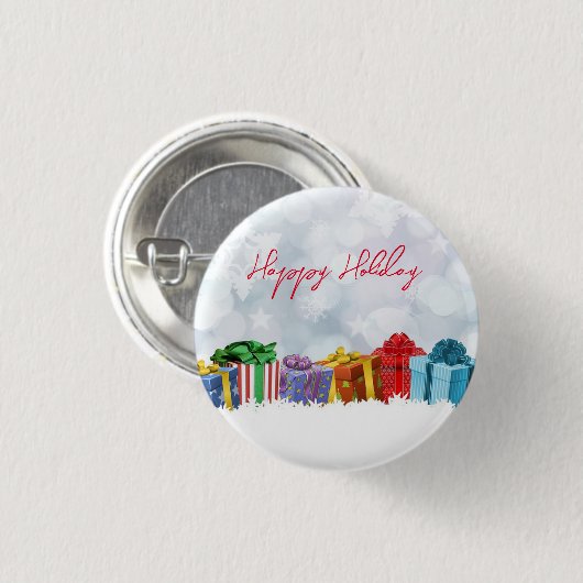Wunderbare Weihnachtsgeschenke aus Regenbogen Button (Vorne & Hinten)