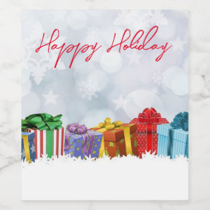 Wunderbare Weihnachtsgeschenke aus Regenbogen Weinetikett