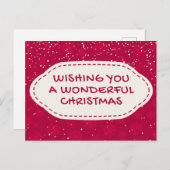 Wunderbare Weihnachtskarte Postkarte (Vorne/Hinten)