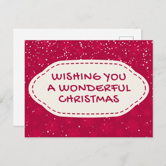 Wunderbare Weihnachtskarte Postkarte (Vorne/Hinten)