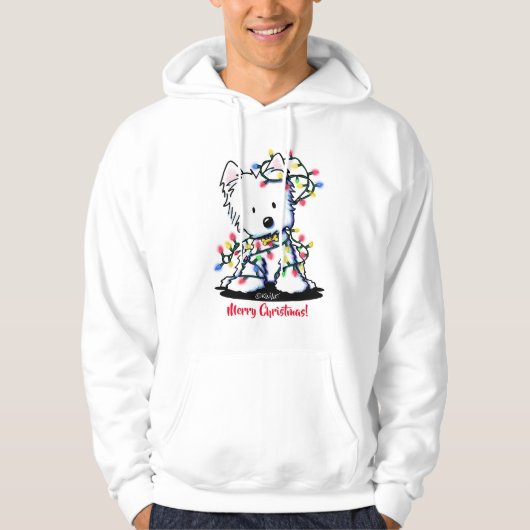 Wunderbare Weihnachtszeit KiniArt Westie Hoodie (Vorderseite)