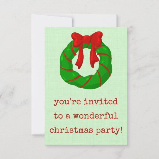 Wunderbare Weihnachtszeit-Party Einladung (Vorderseite)