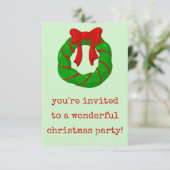 Wunderbare Weihnachtszeit-Party Einladung (Stehend Vorderseite)