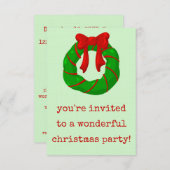 Wunderbare Weihnachtszeit-Party Einladung (Vorne/Hinten)