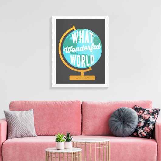 Wunderbare Welt Leinwanddruck (Insitu (Wohnzimmer))