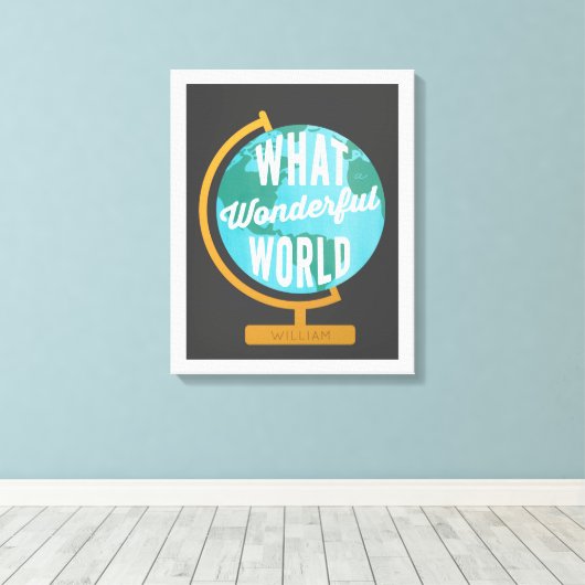 Wunderbare Welt Leinwanddruck (Insitu (Holzboden))