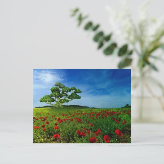 Wunderbare Welt Postkarte (Stehend Vorderseite)