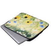 Wunderbare Wildblumenwiese Laptopschutzhülle (Vorne Knopf)