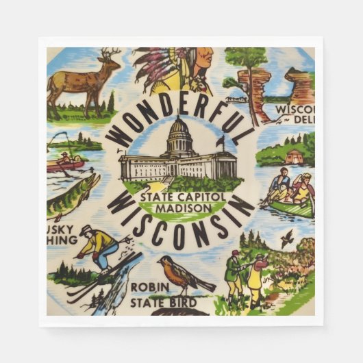 Wunderbare Wisconsin-Party Serviette (Vorderseite)