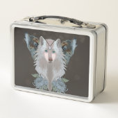 Wunderbare Wölfe Metall Brotdose (Rückseite)