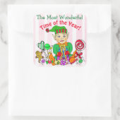 Wunderbare Zeit der Elf Quadratischer Aufkleber (Tasche)