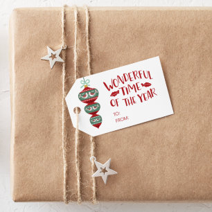 Wunderbare Zeit des Jahres bis/vom Geschenk Tag Geschenkanhänger