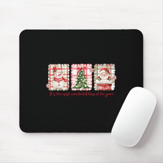 Wunderbare Zeit des Jahres frohe Weihnachtsfeierta Mousepad (Mit Mouse)