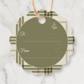 Wunderbare Zeit des Jahres Niedlich Karierte Weihn Geschenkanhänger (Rückseite)