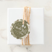 Wunderbare Zeit des Jahres Niedlich Karierte Weihn Geschenkanhänger (Beispiel)