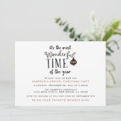 Wunderbare Zeit des Jahres Weihnachten Einladungen (Stehend Vorderseite)