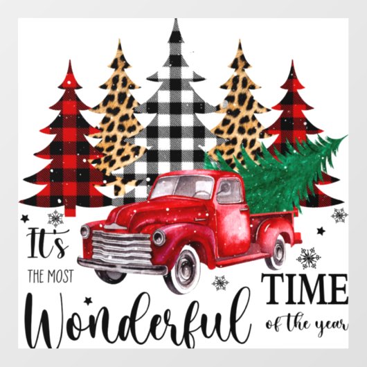 Wunderbare Zeit Fensteraufkleber (Blatt)