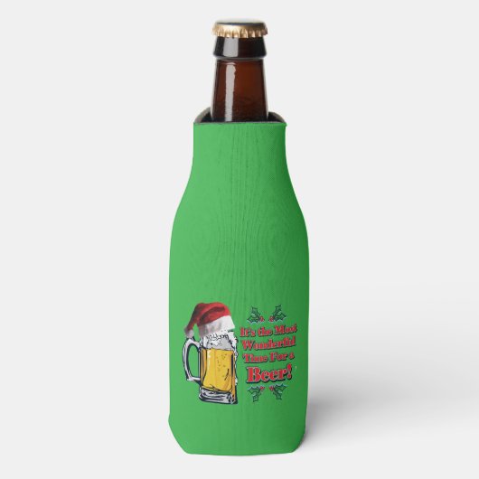 Wunderbare Zeit für ein Bier Flaschenkühler (Flaschenvorderseite)