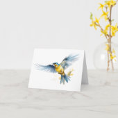 Wunderbarer Bird-of-Prey Karte (Gelbe Blume)