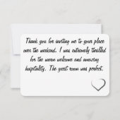 Wunderbarer Bleibe Dankeskarte (Rückseite)