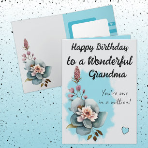 Wunderbarer blühender Geburtstag der Oma Karte
