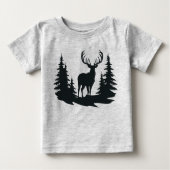 Wunderbarer Buck unter den Kiefern Baby T-shirt (Vorderseite)