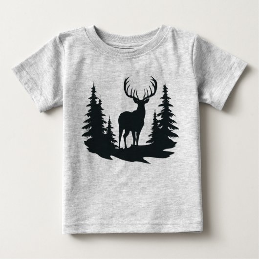 Wunderbarer Buck unter den Kiefern Baby T-shirt (Vorderseite)