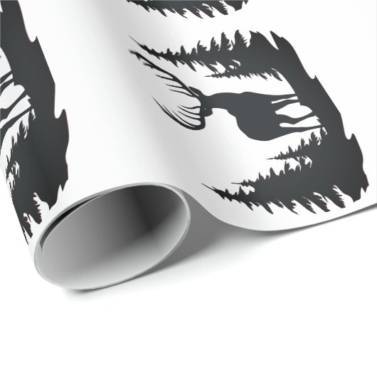 Wunderbarer Buck unter den Kiefern Geschenkpapier (Rolleneckpunkt)