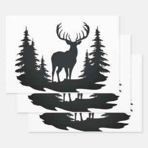 Wunderbarer Buck unter den Kiefern Geschenkpapier Set