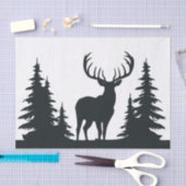 Wunderbarer Buck unter den Kiefern Seidenpapier (Handwerk)