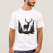Wunderbarer Buck unter den Kiefern T-Shirt (Vorderseite)