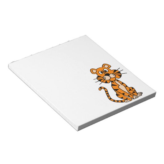 Wunderbarer Cartoon Tiger Design Notizblock (angewinkelt)