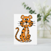 Wunderbarer Cartoon Tiger Design Postkarte (Stehend Vorderseite)