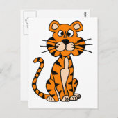 Wunderbarer Cartoon Tiger Design Postkarte (Vorne/Hinten)