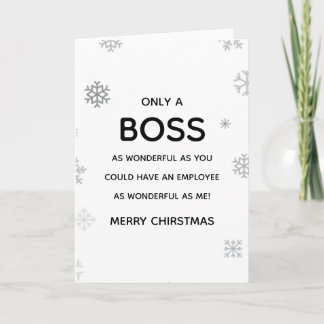wunderbarer Chef/Vorgesetzter lustiges Weihnachten Karte