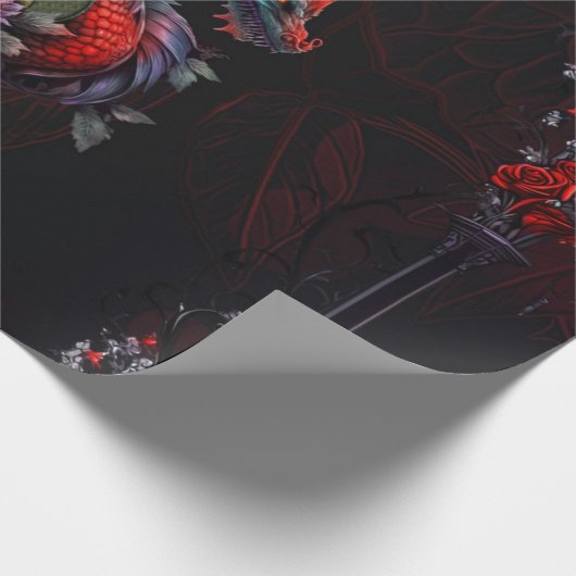 Wunderbarer chinesischer Drache Geschenkpapier (Ecke)