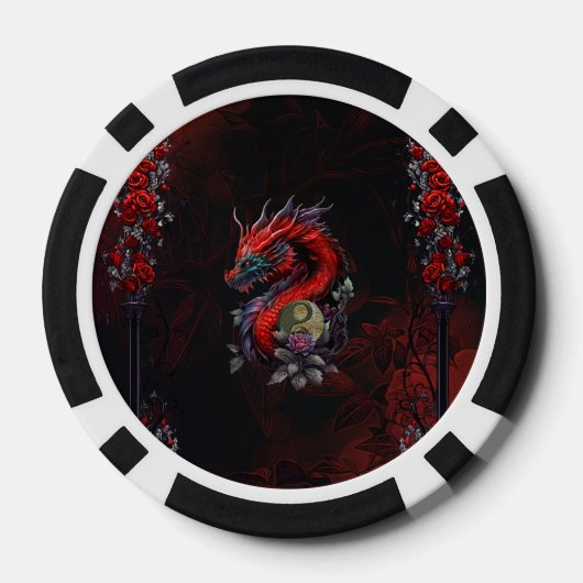 Wunderbarer chinesischer Drache Pokerchips (Rückseite)