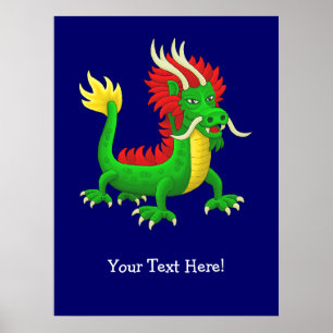 Wunderbarer chinesischer Drache Poster