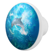 Wunderbarer Delphin Keramikknauf (Rechts)