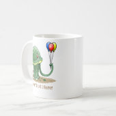 Wunderbarer Dinosaurier, der die Geburtstagsballon Kaffeetasse (Vorderseite Links)