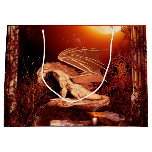 Wunderbarer Drache Große Geschenktüte (Vorderseite)