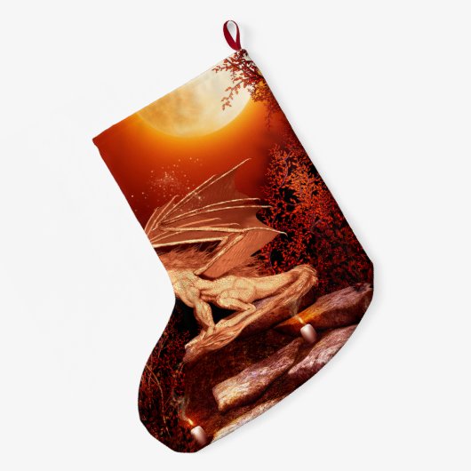 Wunderbarer Drache Großer Weihnachtsstrumpf (Rückseite (Hängend))