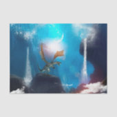 Wunderbarer Drache in der Nacht Seidenpapier (Vorderseite)