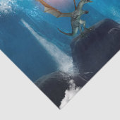 Wunderbarer Drache in der Nacht Seidenpapier (Ausschnitt)