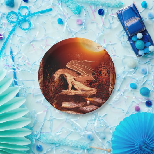 Wunderbarer Drache Pappteller (Party)