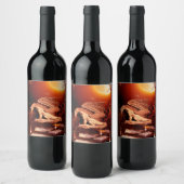 Wunderbarer Drache Weinetikett (Flaschen)