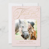 Wunderbarer EDITABLE FARBEN Abschluss Vielen Dank Dankeskarte (Vorderseite)